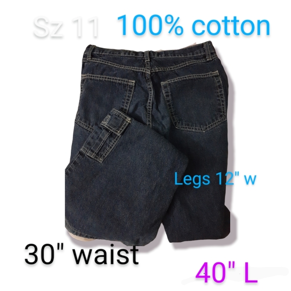 Womens sz 11 100% cotton y2k Liquid x wide leg Jeans Denim dark wash pants - Picture 5 of 8